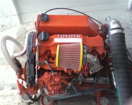 Our Toyota engine on perla