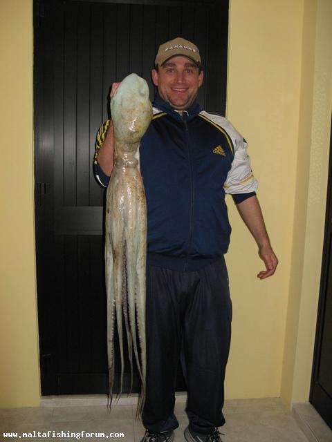 Almost 5Kg octopus caught 08 FEB 2010