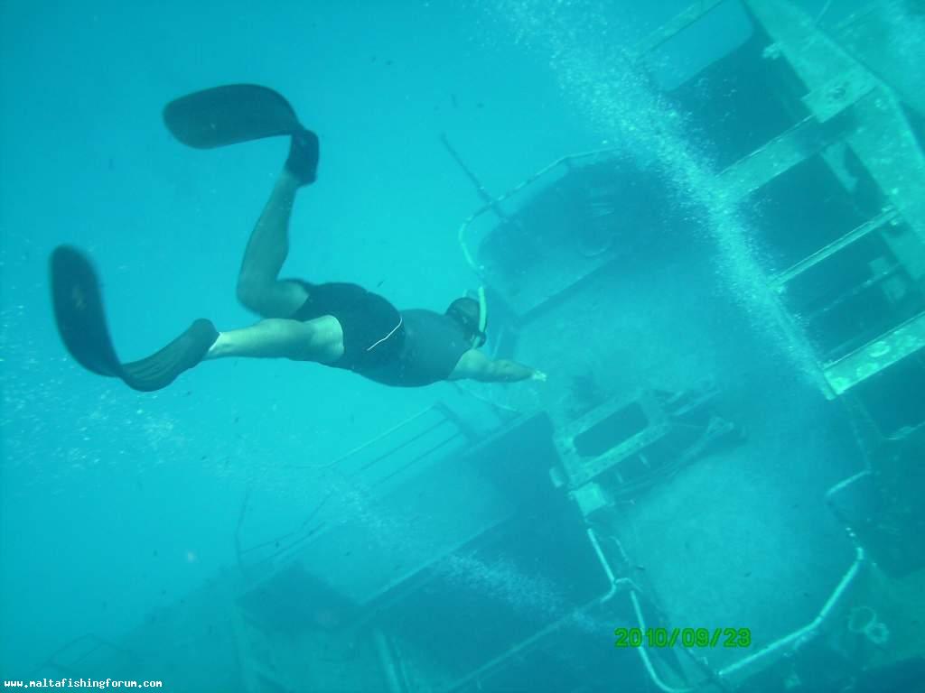 freediving with my friend baghira on a reck